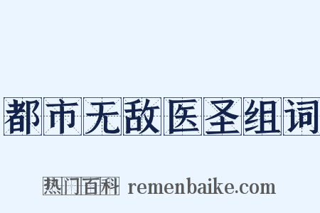都市无敌医圣组词是什么意思的图片
